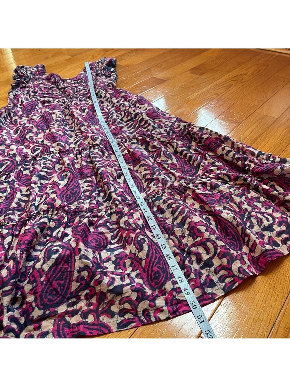 House of Harlow 1960 floral midi/maxi poplin cotton dress Sz L Fairy Cottagecore - Picture 5 of 12